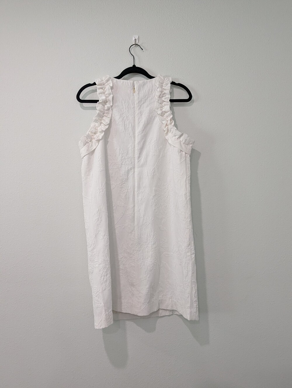 Lilly Pulitzer White Ruffle Shoulder Midi Dress Size Medium - Picture 9 of 9